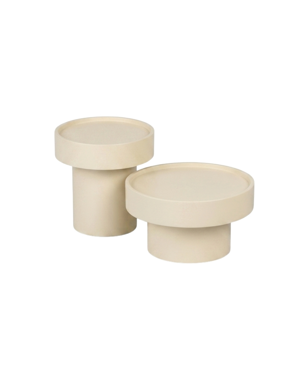 Faustine nested coffee table set in solid wood